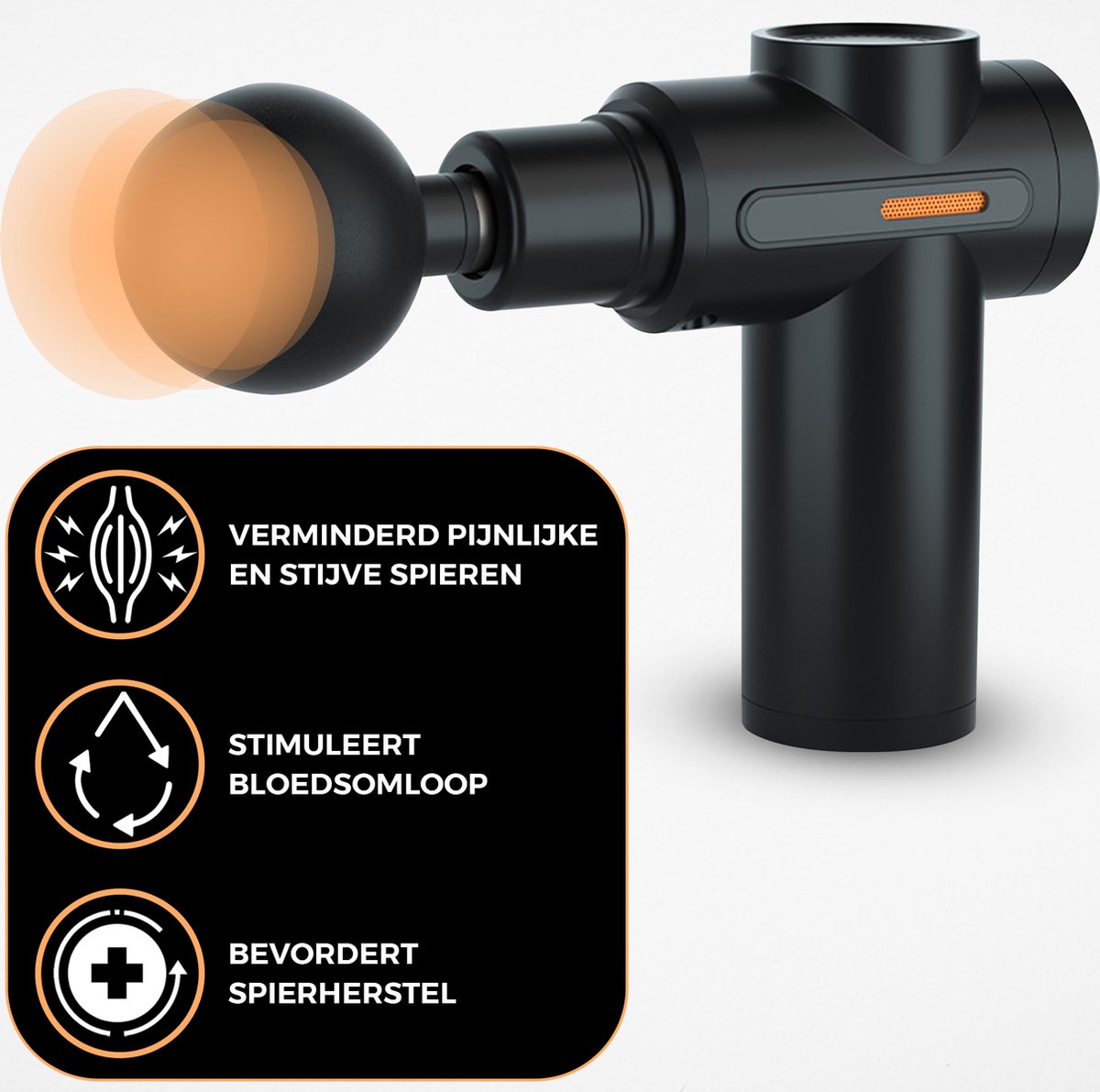 Afbeelding 3 van Palmwood Massage Gun - Mini Massage gun - Massage Apparaat - Massage pistool - incl. 4 opzetstukken - Draadloos