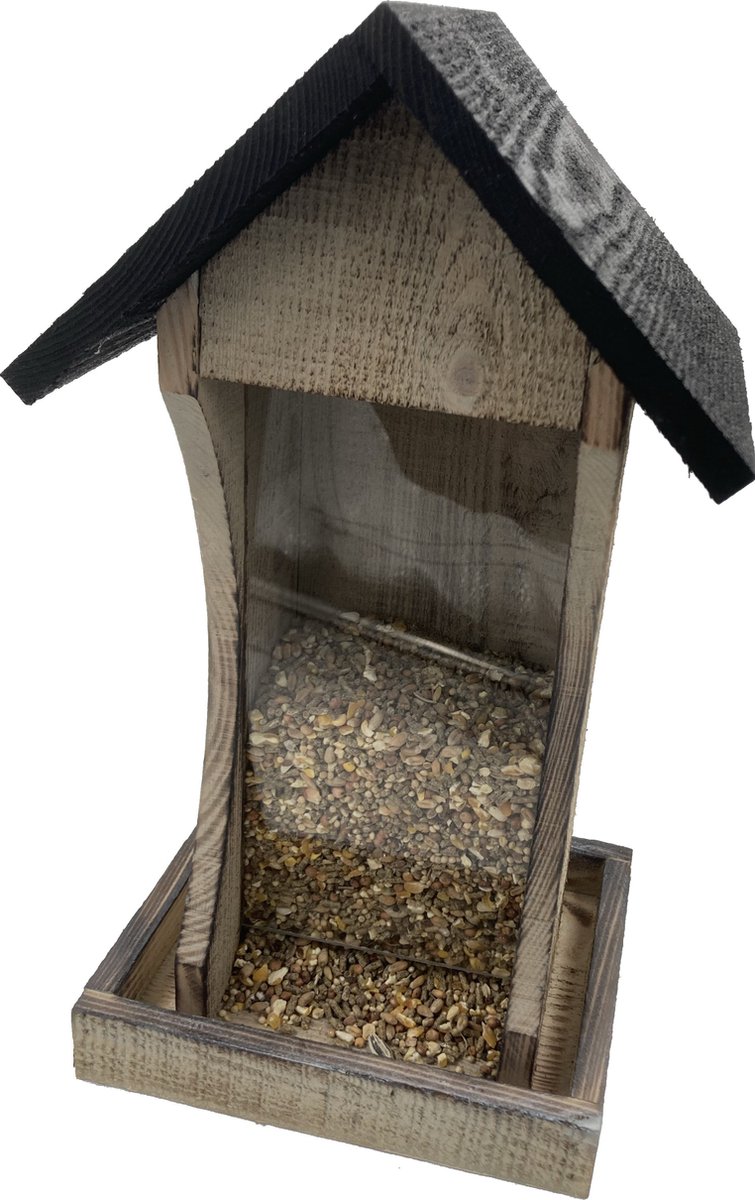 GARDEN SPIRIT Vogelvoederhuisje met Zaadsilo - Staand Vogelhuisje - 14x17x32 cm