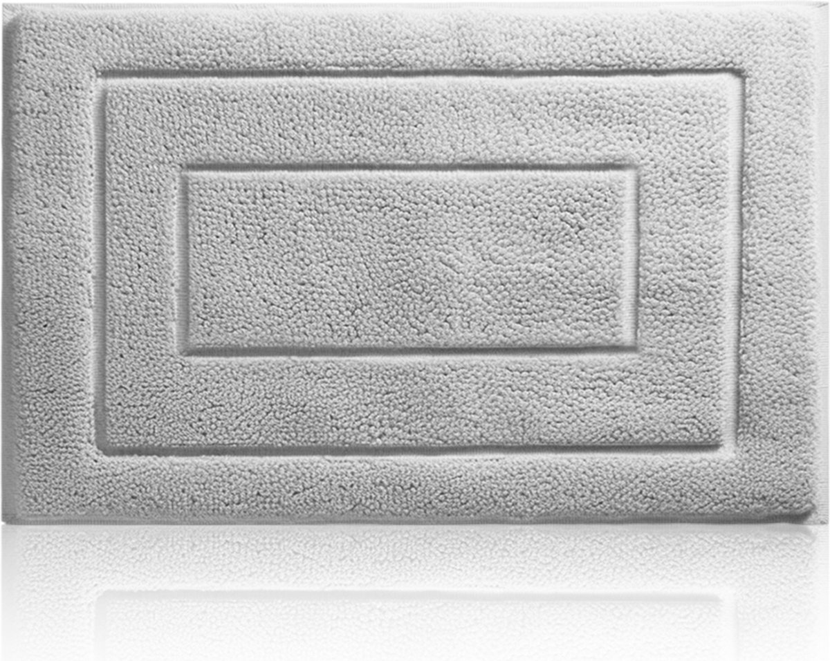 MAESON Badmat 40x60 cm - Antislip & Waterbestendig - Douchemat voor Badkamer - Grijs - Geschikt voor Douche & Bad