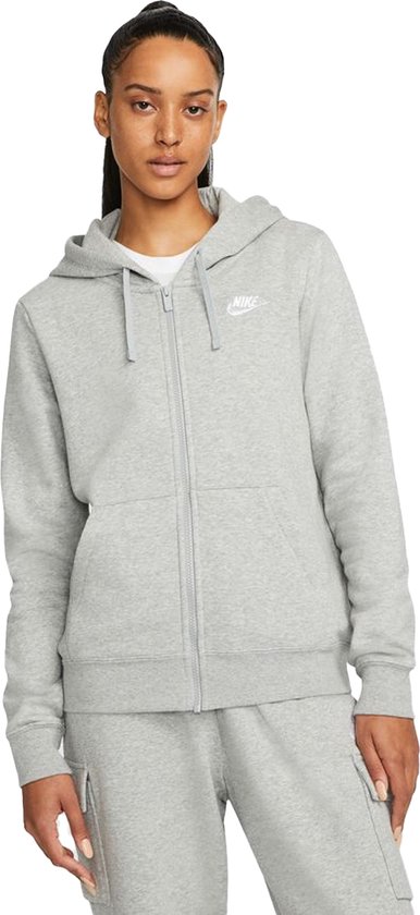 Foto: Nike w nsw club flc fz hoodie std dames vest maat s