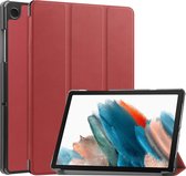 Case2go - Tablet hoes geschikt voor Samsung Galaxy Tab A9 Plus (2023) - Tri-fold hoes met auto/wake functie - 11 inch - Donker rood