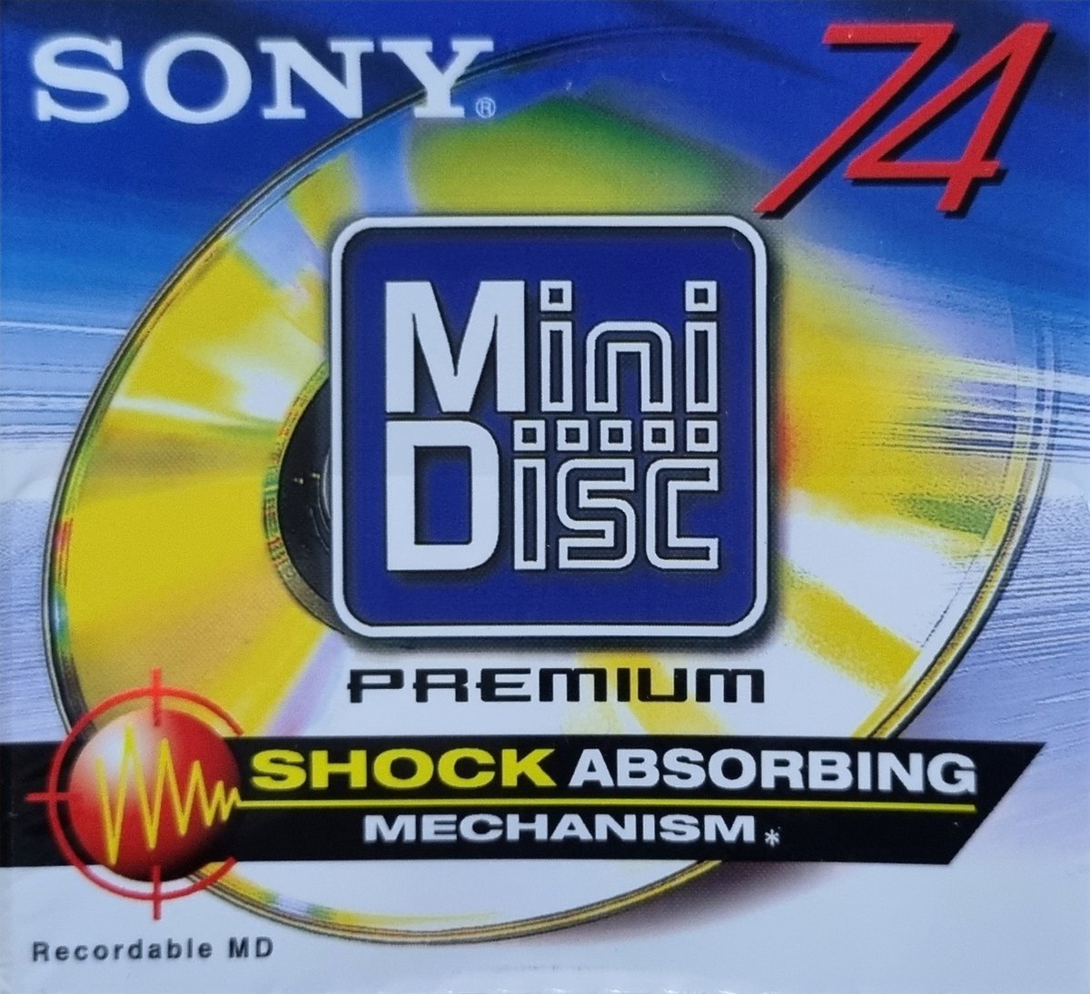Sony 80 Min Recordable MD Minidisc Color Collection Shock ( Blue )