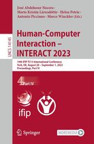 Lecture Notes in Computer Science 14145 - Human-Computer Interaction – INTERACT 2023