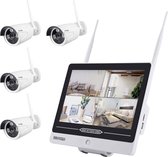 Inkovideo INKO-AL3003-4 IP-Bewakingscameraset WiFi 4-kanaals Met 4 cameras 1280 x 960 Pixel