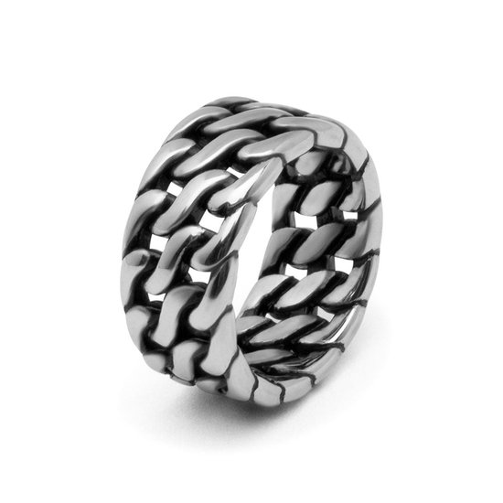 Zentana Schakelring - Chain Ring - Ketting Schakels - RVS - Cuban Ring - 8