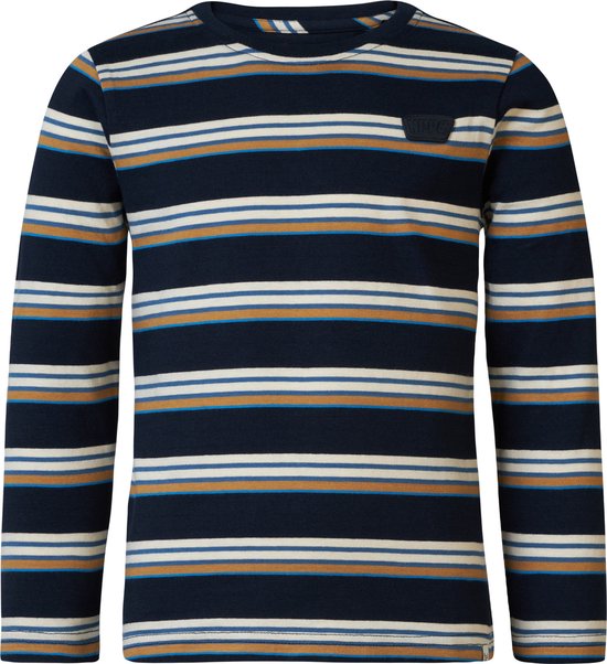 Noppies Kids Boys tee Walton long sleeve stripe Jongens T-shirt - Blauw - Maat 134