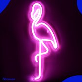 Neon Lamp - Flamingo - Incl. Ophanghaakjes - Neon Sign - Neon Verlichting - Neon Led Lamp - Wandlamp