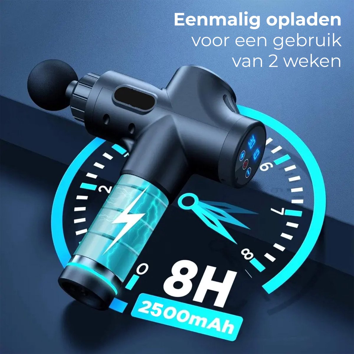 Ryce Massage Gun: 30 standen, 6 opzetstukken, oplaadbaar