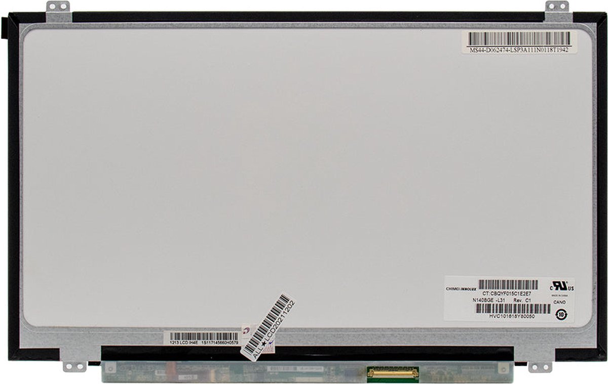 Geschikt voor ASUS Dell HP Lenovo Sony - Chromebook Elitebook IdeaPad Latitude Pavilion PCG Series Probook SVF Series Vivobook VPC -serie - Schermen - 14 Vervanging - 1366x768 WXGA - Glossy - TN - LED - 40 -PIN - RECHTS CONNECTOR LOCATIE