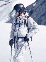 Brunotti Baron-Heat Heren Ski Jas met Heat Panels - Stone Grey - L