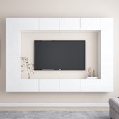 The Living Store TV-meubel - Hoogglans wit - 100 x 30 x 30 cm (L) - 30.5 x 30 x 90 cm (M)
