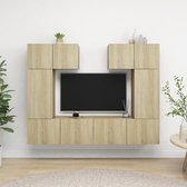 The Living Store TV-meubelset - Sonoma eiken - 60x30x30 cm - 30.5x30x60 cm - 80x30x30 cm
