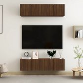 The Living Store Wandmeubel - TV-meubel - Wandmontage - 60 x 30 x 30 cm - Bruineiken