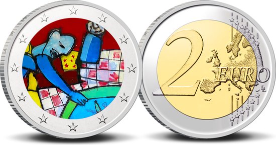 2 Euro munt kleur Herman Brood Fishing | bol