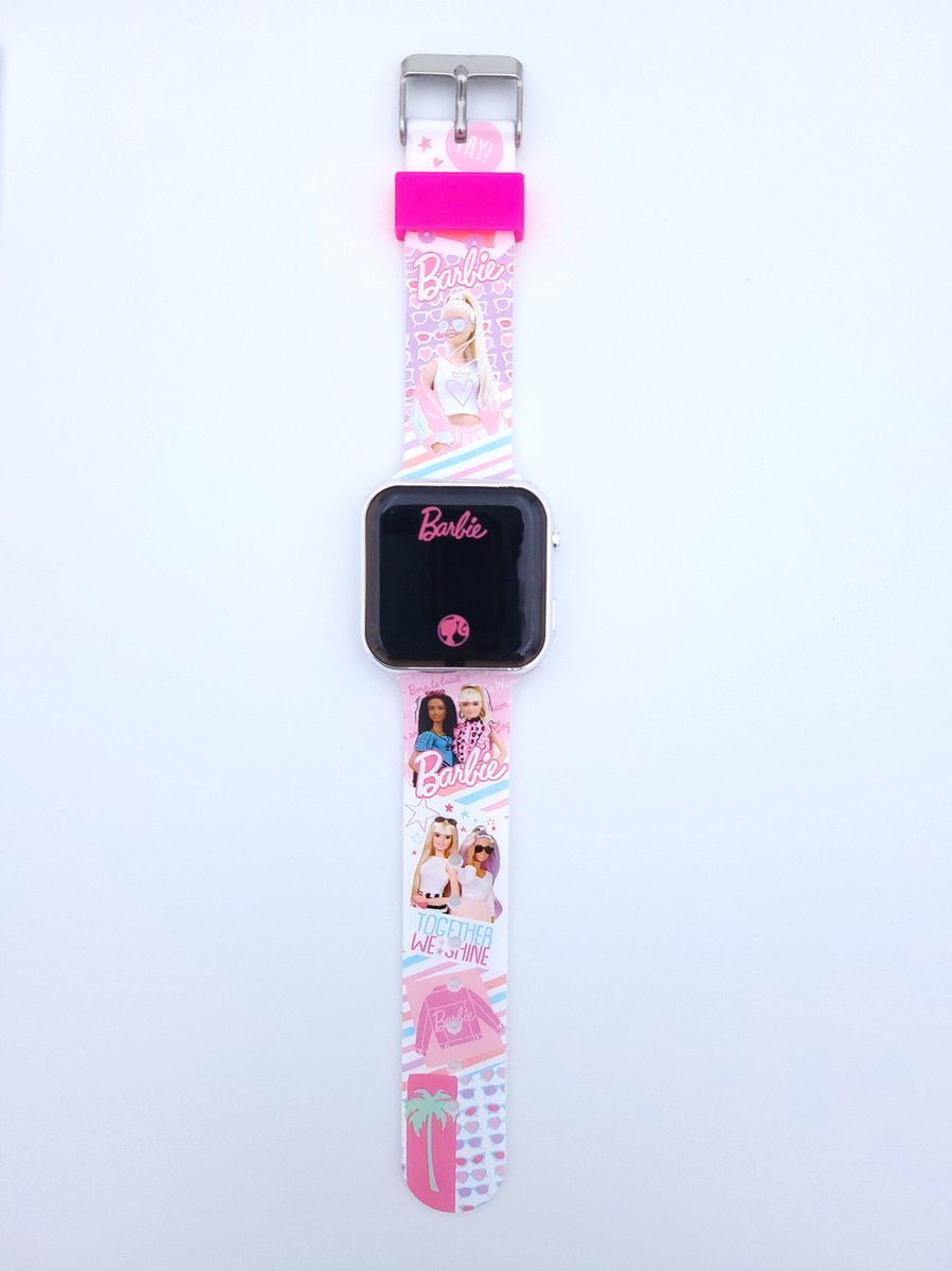 Accutime - LED Watch Barbie - Kinderhorloge Met LED Display Voor Datum en Tijd - Roze