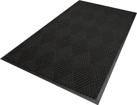 Tapis anti-poussière 150x90 cm - noir - tapis de marche à sec