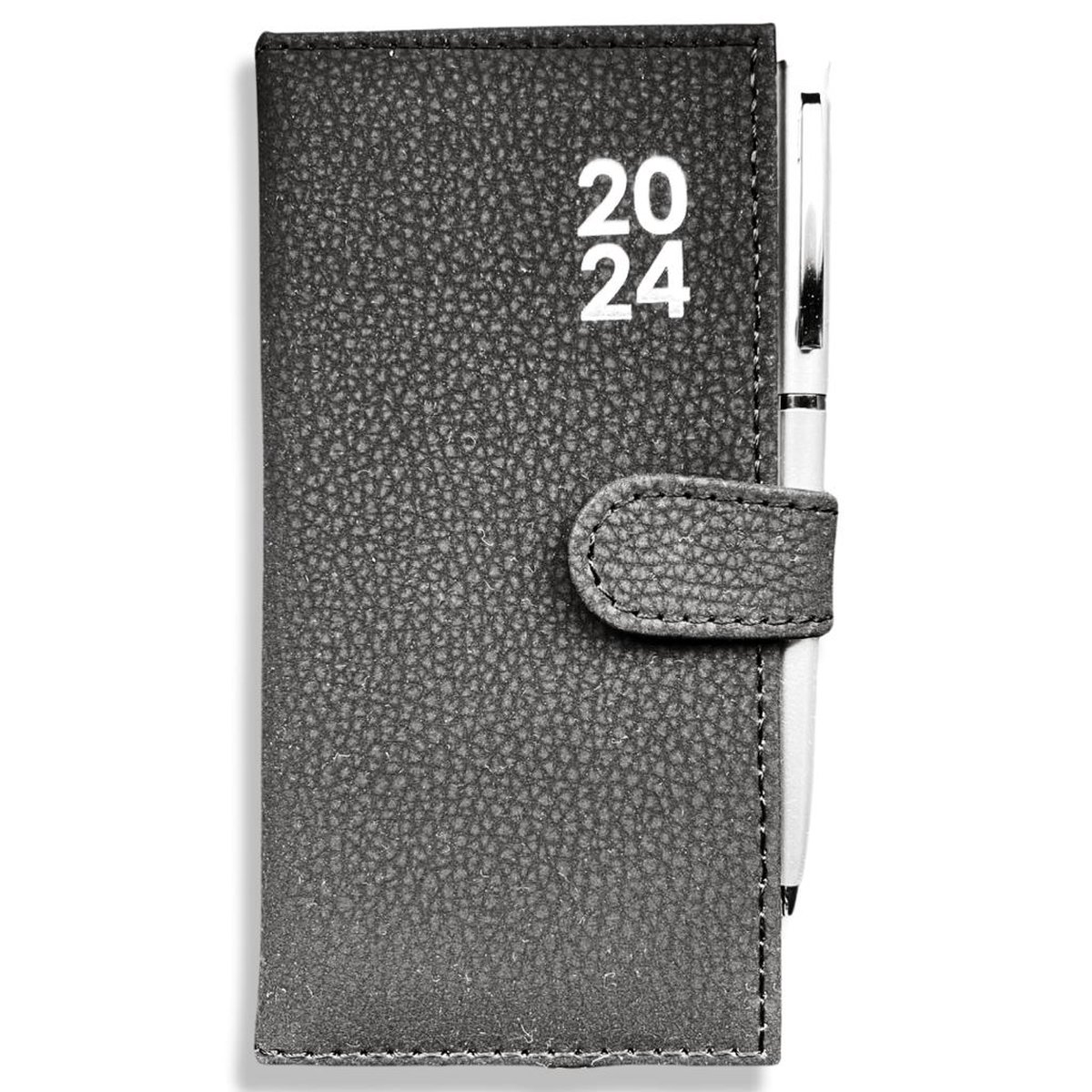 2024 Agenda - Pocket Weekagenda 7D/2P - Zakagenda Kunstleder cover met Pen - 8x15,5cm