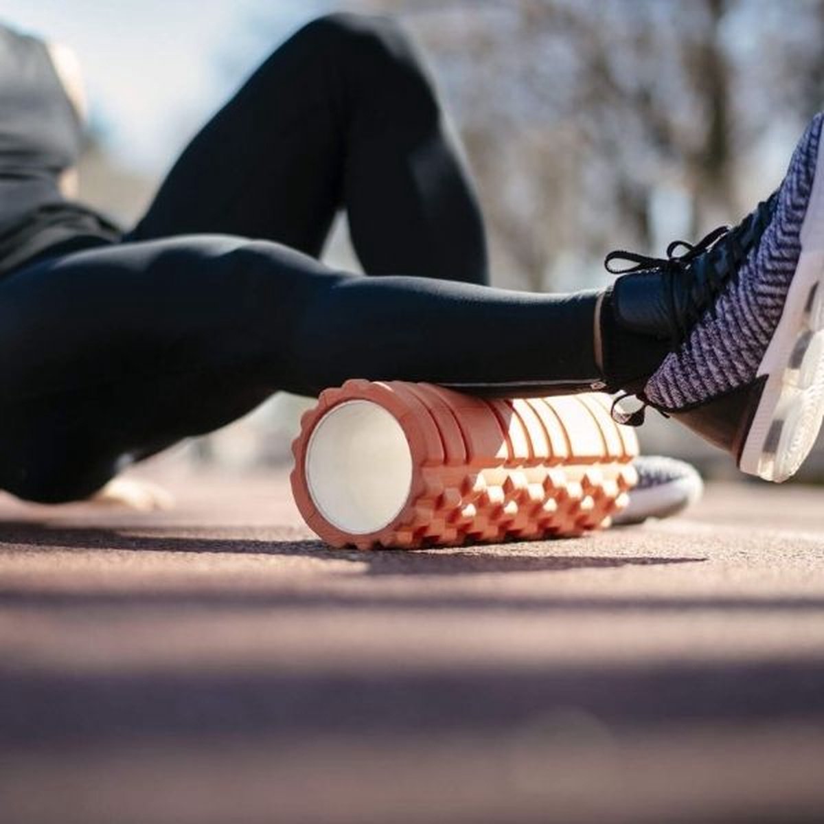 Matchu Sports - Foam roller - Foamroller - Bindweefselmassage - Massage roller - 33 cm - Hard - Oranje thumbnail 6