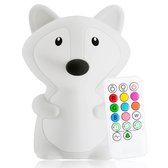 Sleepy Friends - Nachtlampje Kinderen - Vos - LED - 8 Kleuren - USB Oplaadbaar - Nachtlampje Baby - Incl. Afstandsbediening - Dimbaar - Nachtlampjes