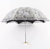 Kanten parasol opvouwbare 3D-bloemenborduurwerk, outdoor parasol, zomer, bruiloft, bloemen, 1