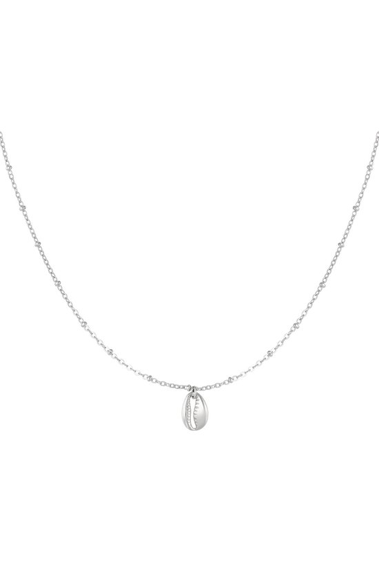 Yehwang, collier, argent, acier inoxydable, coquillage
