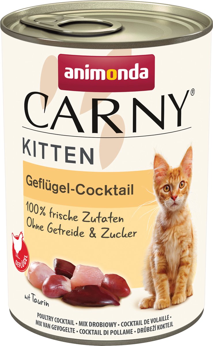 Animonda Carny Kitten 12 x 400 g Kattenvoer natvoer gevogeltecocktail