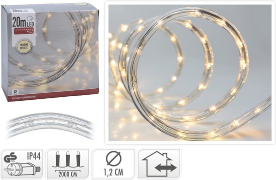 LED Lichtslang - 20 meter - warm wit -480 LEDS-Binnen-Buiten - Merkloos