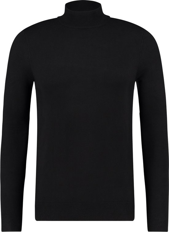 Purewhite Essential Knit Mockneck Ls Pulls & Gilets Homme - Pull - Sweat à capuche - Cardigan - Zwart - Taille XXL