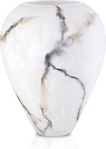 Terroso - Vaas Ice, Mat Glas Marmer, Elegante, Hoogte 33 cm