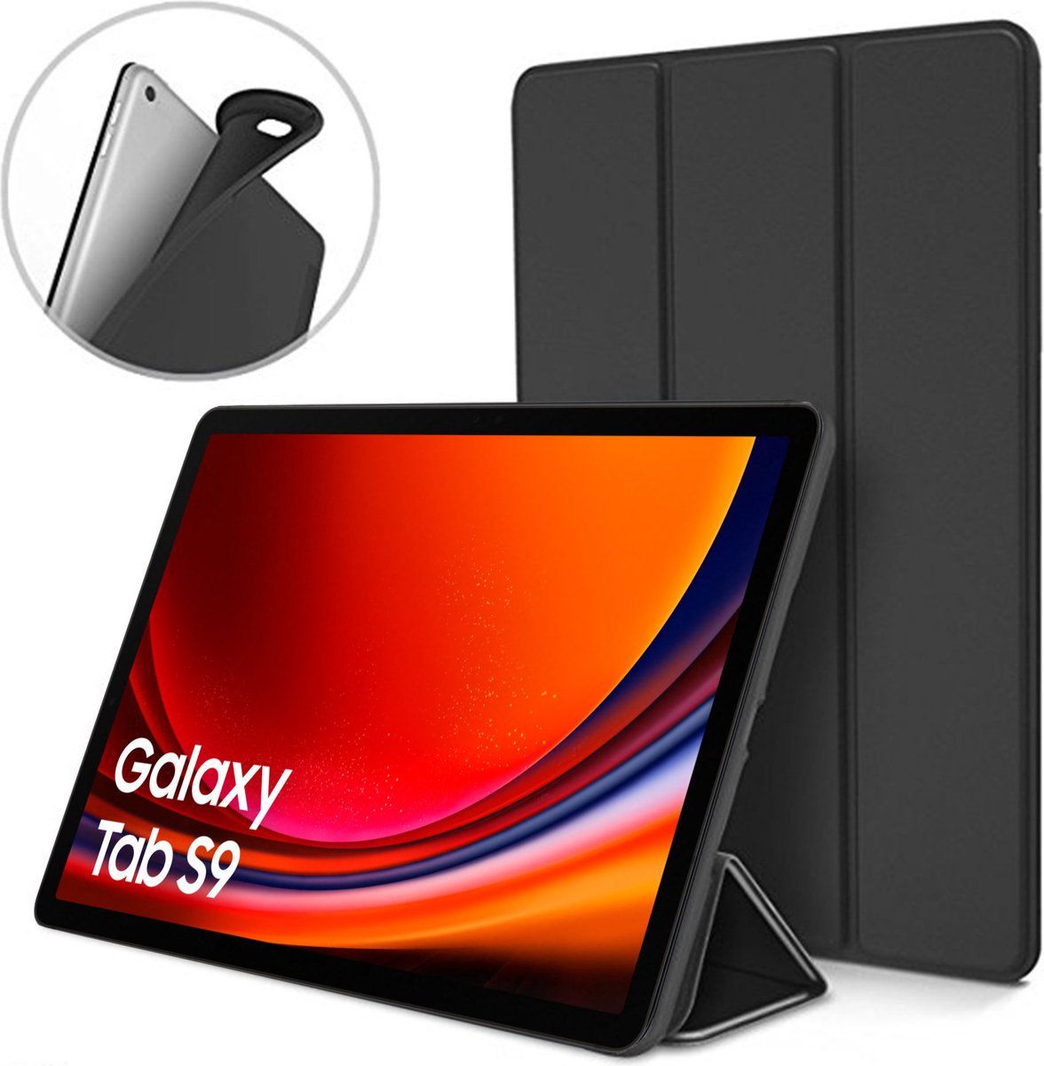 Geschikt voor Samsung Galaxy Tab S9 Plus Hoesje – Shock Proof Case – Cover Zwart