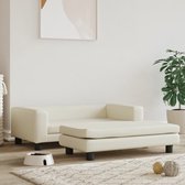 The Living Store Hondenbed Comfortabel Kunstleer - 100x50x30 cm - Crème
