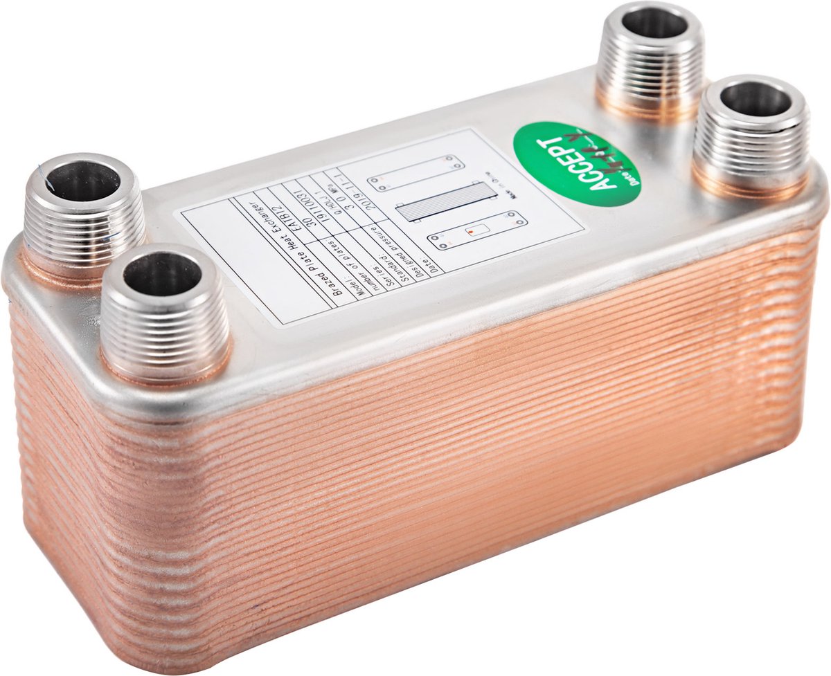 Wiltec Échangeur de chaleur thermique avec 50 plaques - 191 x 73 x 1310