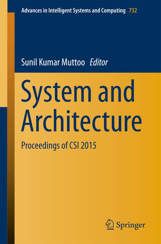 Advances in Intelligent Systems and Computing732- System and ... - cover