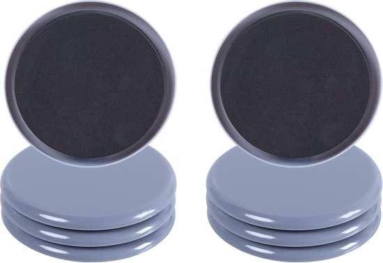 36 stuks zelfklevende PTFE-glijders, teflonglijders voor meubels, vloerbescherming, grijs (19 x