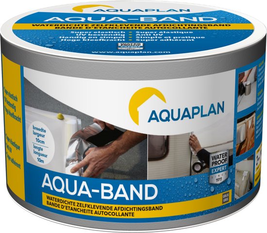 Aquaplan Aqua-Band Grijs - Zelfklevende Afdichtingsband - Bestand Tegen Extreem Weer 10 M X 15 Cm Aquaplan Aqua-Band Grijs - Zelfklevende Afdichtingsband - Bestand Tegen Extreem Weer 10 M X 15 Cm