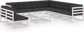 The Living Store Loungeset - Grenenhout - Wit - 70x70x67 cm