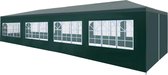 The Living Store Tuinpaviljoen - 12x3x2.55m - Groen - UV- en waterbestendig - Stalen frame