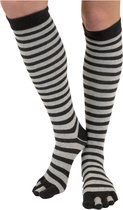 TOETOE Everyday Knee-High teensokken - Zwart/Grijs - 35-46 - Teensokken