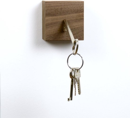 KHYL Magnetisch Sleutelrek Van Massief Eiken Met Plank - Wandhouder & Organizer