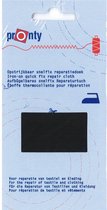 Pronty snelfix opstrijkbaar reparatiedoek zwart 11 x 25 cm
