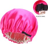 Satijnen Slaapmuts voor Kinderen van 3-7 jaar - Kinder Hair Bonnet - Haar bonnet van Satijn - Satin bonnet - Donker Roze