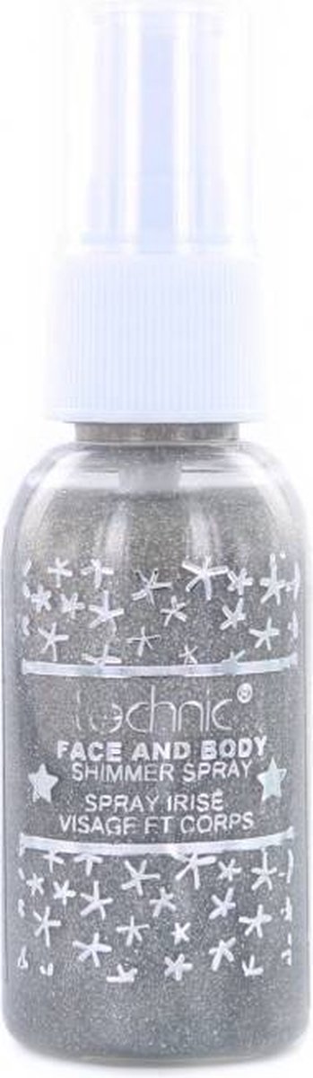 Goedkoopste Technic Face and Body Shimmer Spray - Grey