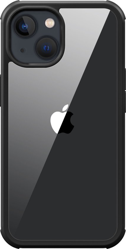 Valenta - Bumper Hoesje - iPhone 15 Plus - Full Cover - Tempered Glass - Zwart