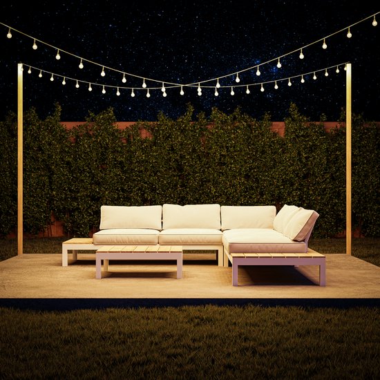 Selotus® - Tuin verlichting op zonne energie - Lichtsnoeren - 50 led lampjes + 9,5 meter - Solar tuinverlichting - Tuinverlichting buiten