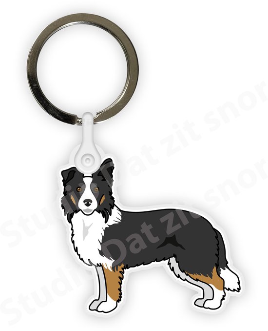 Sleutelhanger | Border Collie driekleur