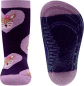 Ewers antislip sokken paars met bruine bambi's