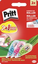 Pritt Correction Roller Micro - 2 + 1 gratuit - 3x6mètres - 5mm - Rouleau de correction