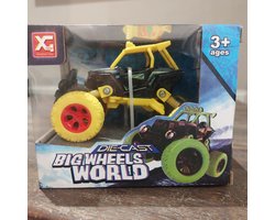 Big Wheels World - Auto - Pull Back - Geel - Rock Crawler