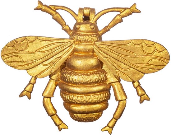 Foto: Gouden bij deurklopper sass belle