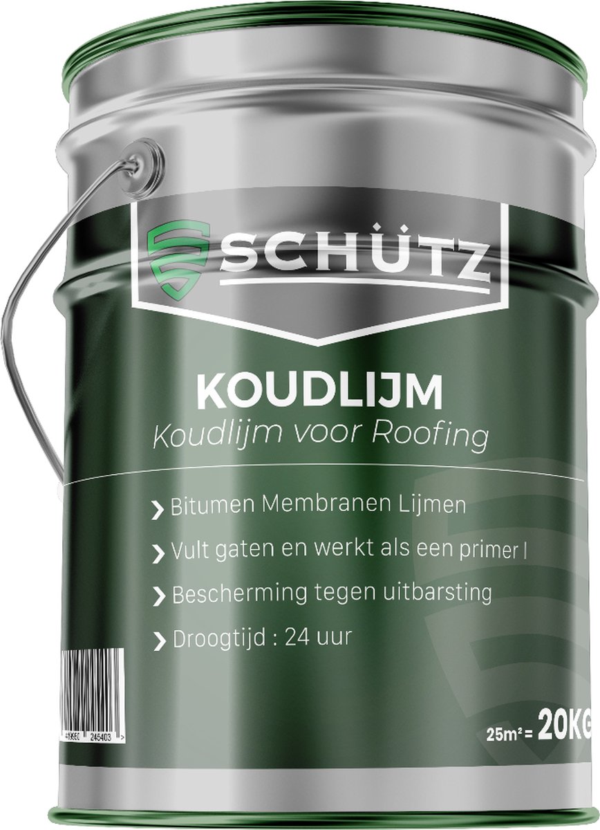 Koud lijm voor Roofing 10kg (12m2) - Voor snelle hechting en verlijming van Bitumineuze dakrollen - Gebruiksklaar, gemakkelijk en snel, ideaal voor DIY
